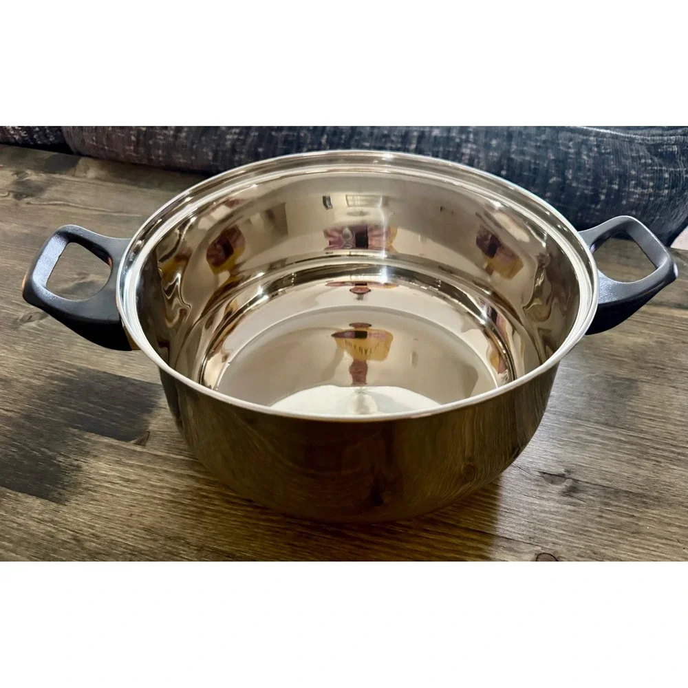 Stainless Steel 18/10 Stockpot 9.5in Excellent Silver Dual Handle Pot